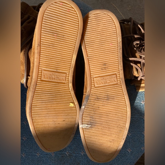 Michael Kors Moccasin Style Calf High Boots Shoes Brown Suede Womens 8 - Picture 14 of 14